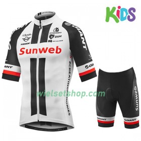Kind Fietskleding (Fietsshirt + Fietsbroek Kort) 2018 Team Sunweb N001